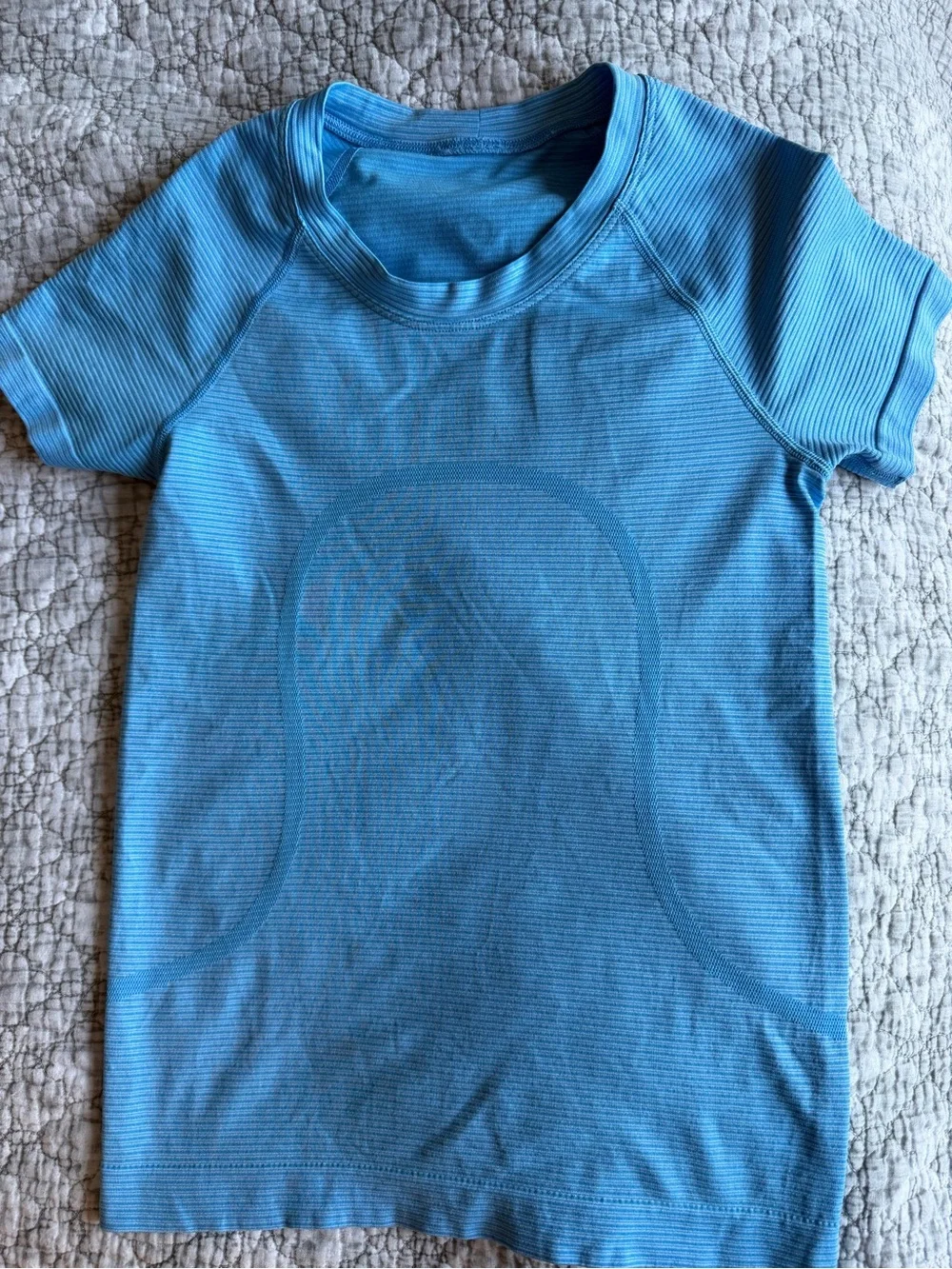Lululemon Swiftly Tech Waist Length (Size 2) Stripe Ocean Wave/White